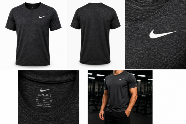 ChatGPT Image 24 may 2026, 06_25_27 p.m. Playera Deportiva Nike Dri-FIT Gris Jaspe Hombre | Ligera y Transpirable