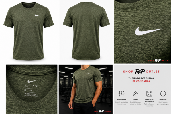 ChatGPT Image 24 may 2026, 07_25_51 p.m. Playera Deportiva Nike Dri-FIT Verde Jaspe Hombre | Ligera y Transpirable