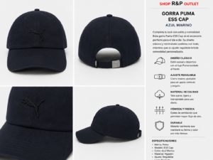 Gorra puma Gorra Puma Essentials Negra Ajustable para Hombre