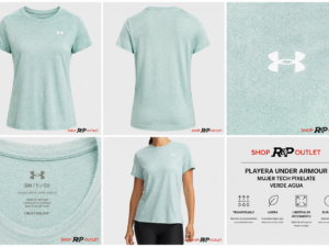 UA verde Playera Deportiva Under Armour Verde Agua Mujer | Tech Pixelate