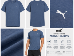 Puma azul Playera Deportiva Puma Correr Azul Hombre | VELOCITY