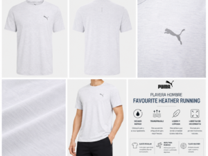 Puma blanca Playera Deportiva Puma Blanca Hombre | Favourite Heather Running