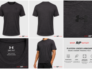 Playera Deportiva Under Armour Hombre Negra Training Tech
