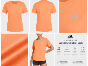 Adidas coral Playera Deportiva adidas Mujer | adi365 Essentials Running Coral