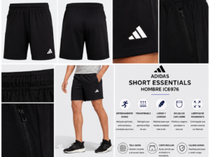short adidas negro Short Deportivo adidas Essentials Hombre Negro