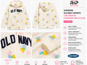 ChatGPT Image 31 may 2026, 08_36_28 p.m. Sudadera Old Navy Infantil Blanca con Corazones Multicolor | Suave, Cálida y Cómoda