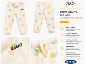 old corazones Pants Infantil Old Navy Corazones Multicolor | Jogger Suave y Cómodo para Niña