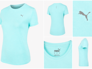 Playera Puma Correr Favourite Heather Mujer Azul Aqua Running Deportivo